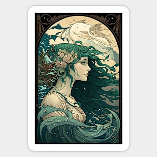 Woman of the Waves Sticker